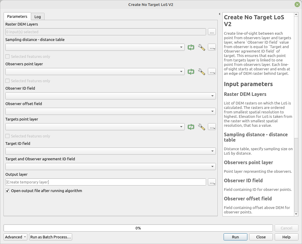 Create no target LoS V2