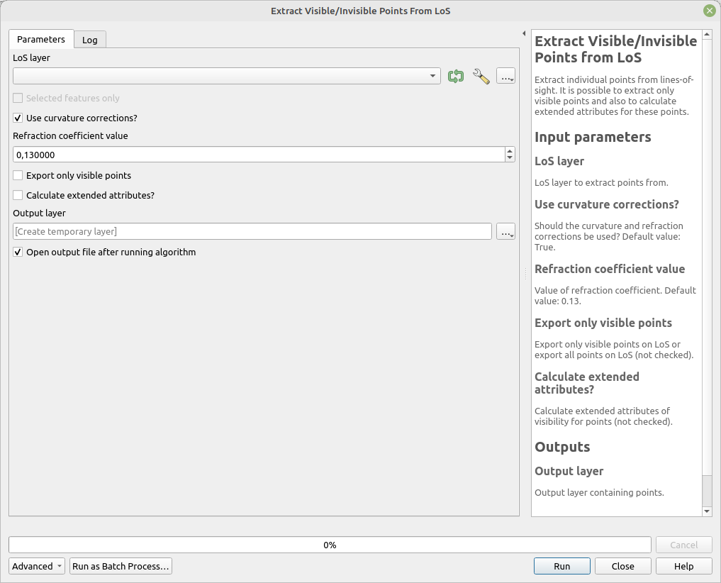 Extract Visible/Invisible Points from LoS