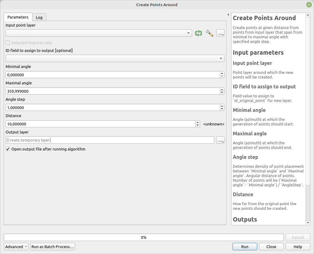 Create points around
